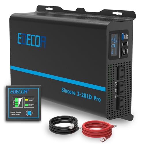 EDECOA インバーター 12V 2000W Amazon.co.jp: EDECOA インバーター 12V 100V 正弦波 2000W 最大4000W